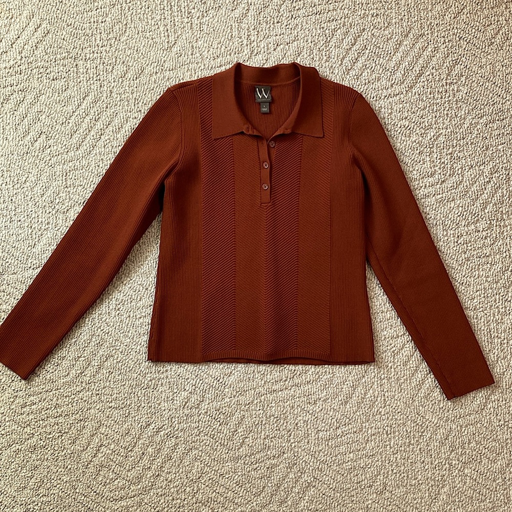 Sharp autumn copper color top (matches skirt) New without tags